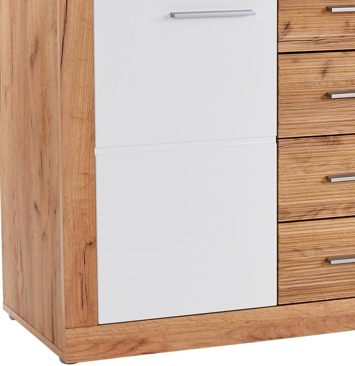 Kommode B 178,6cm Malta, Kraft Eiche Dekor/Weiß - Eichefarben/Weiß, MODERN, Holzwerkstoff (178,6/86/39,9cm)