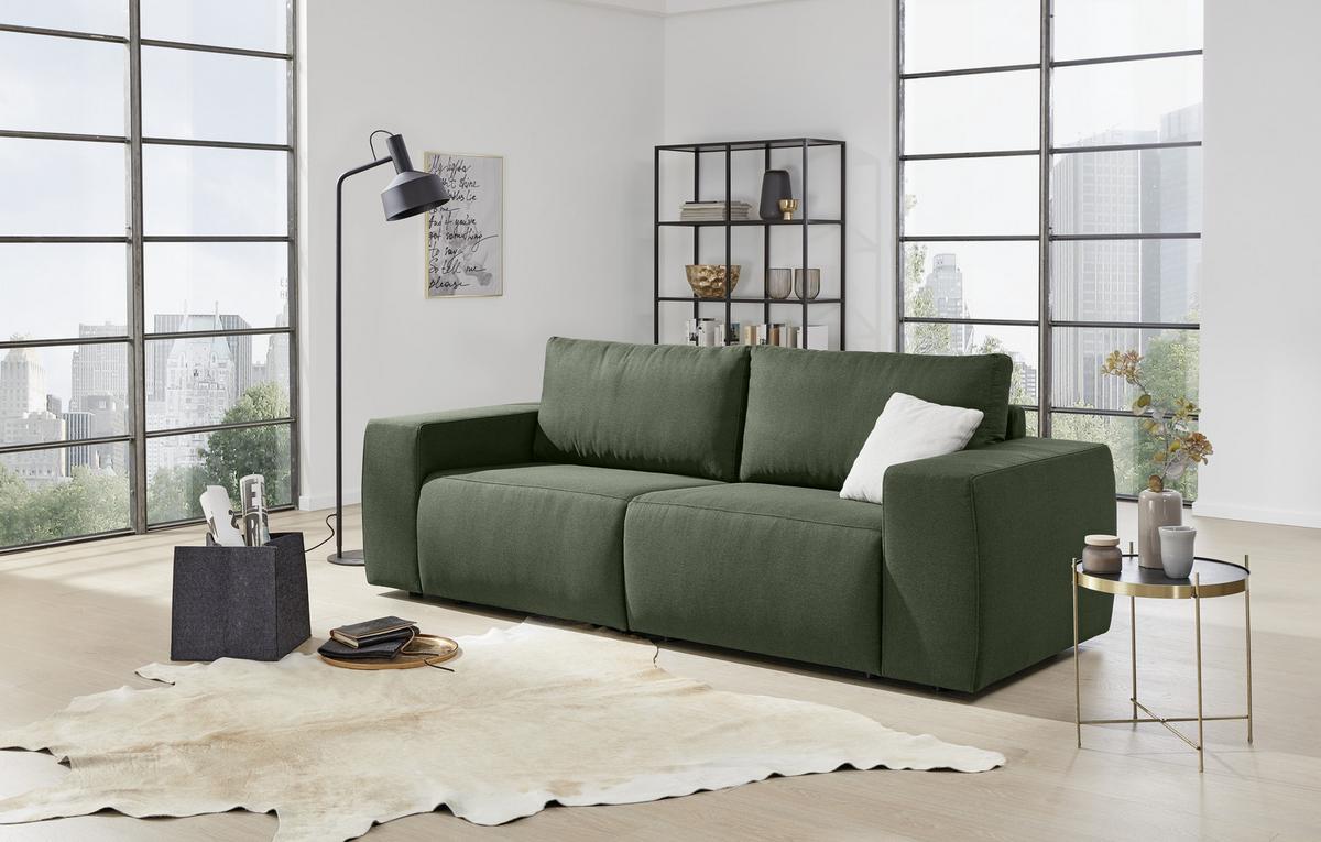 2-sitzer-sofa Looks Ii Grün - Schwarz/Grün, Design, Textil (242/87/89cm) - LOOKS by W.Joop