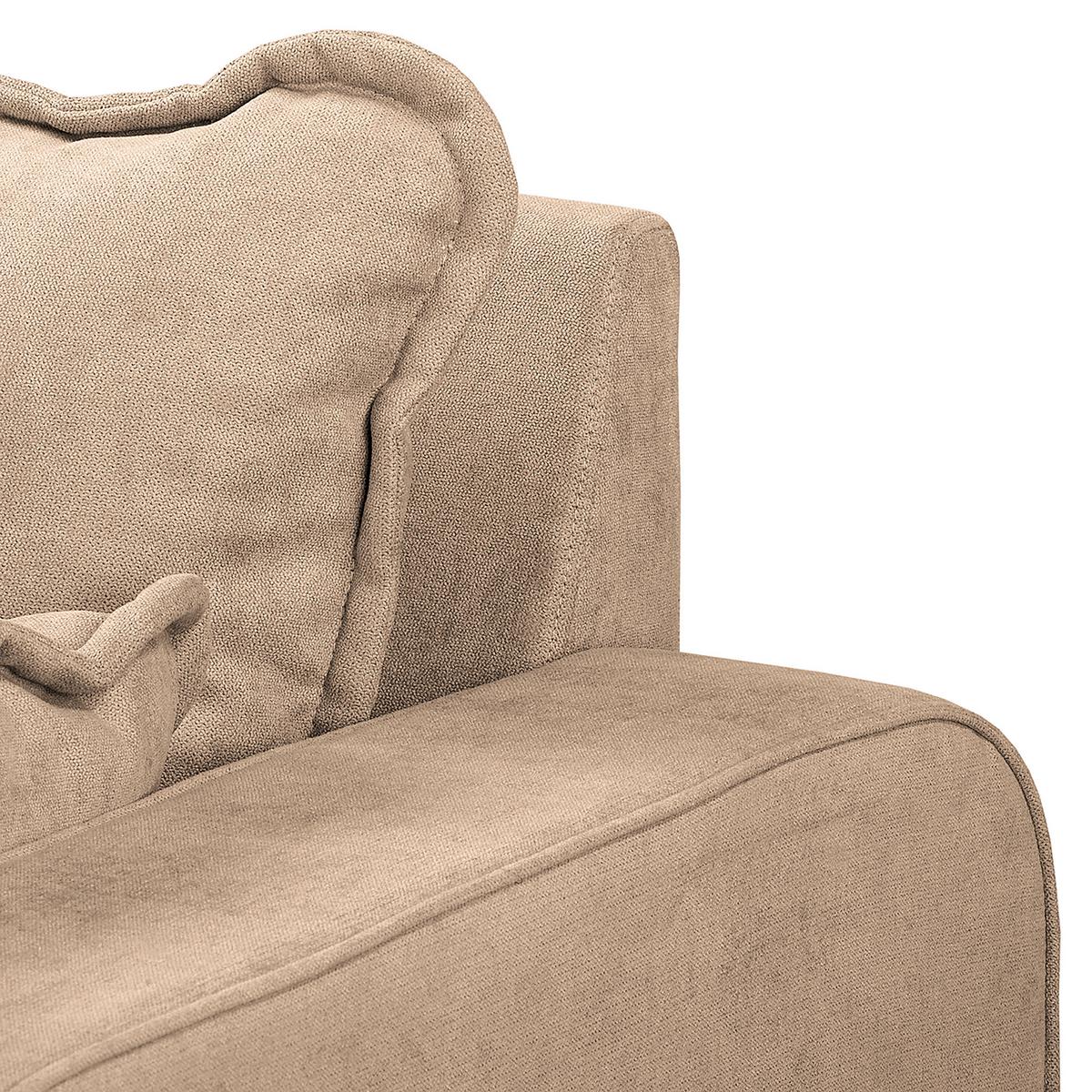 3-sitzer-sofa Beata Beige B: 193 Cm - Wengefarben/Beige, Design, Textil (193/86/87cm) - Livetastic