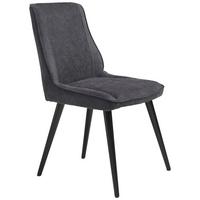 Esszimmerstuhl Amna Anthrazit Gepolstert - Anthrazit, KONVENTIONELL, Holz/Textil (51/86,5/64cm)