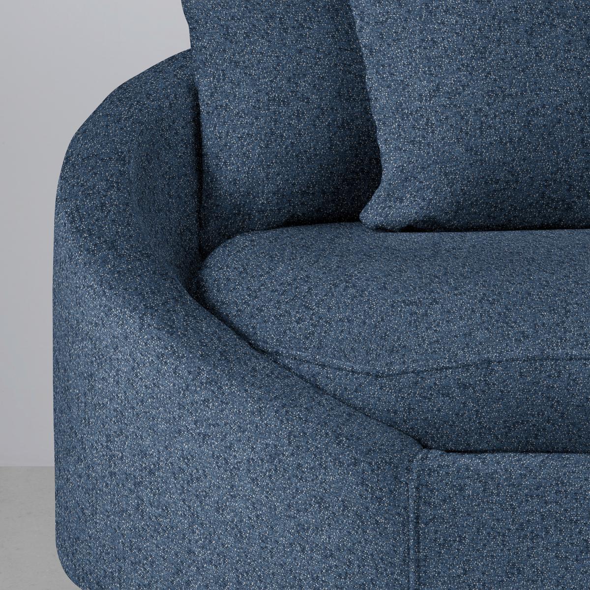 Rohová sedačka AXEL, pravá, tmavě modrá tkanina - černá/tmavě modrá, Moderní, kov/textil (291/250cm) - Mömax
