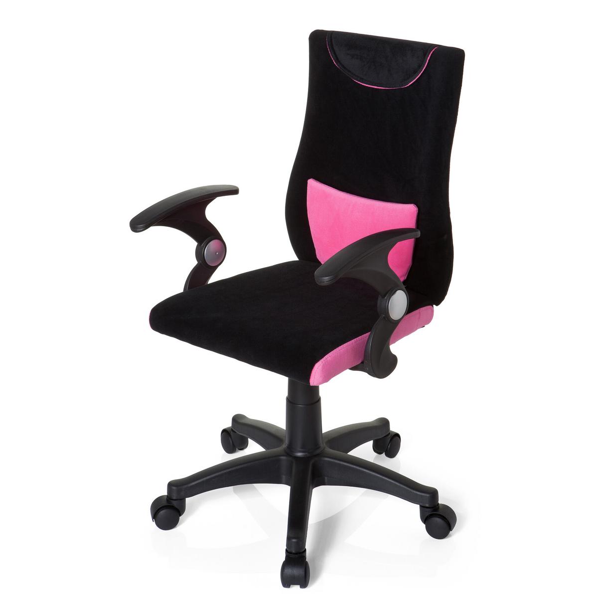 Jugenddrehstuhl Kiddy Pro Al Pink/Schwarz - Pink/Schwarz, Basics, Kunststoff (50/87-97/40cm) - MID.YOU