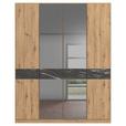 Drehtürenschrank Versitiy-D Eiche Artisan/Marmoroptik 4trg - Eiche Artisan, Trend, Holzwerkstoff (181/229/54cm) - James Wood