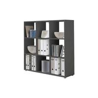 AKTENREGAL Nizza Anthrazit B: 106,5cm - Anthrazit/Silberfarben, MODERN, Holzwerkstoff (106,5/108,5/33cm) - MID.YOU