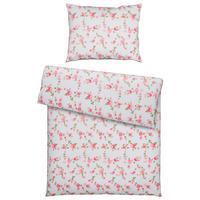 POVLEČENÍ Flora, 140/200cm, bílá s květy - bílá, Romantický / Rustikální, textil (140/200cm) - Modern Living