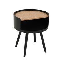 Beistelltisch Naturfarben/Schwarz B: 40 cm - Schwarz/Naturfarben, Design, Holz/Holzwerkstoff (40/40/46cm) - Livetastic