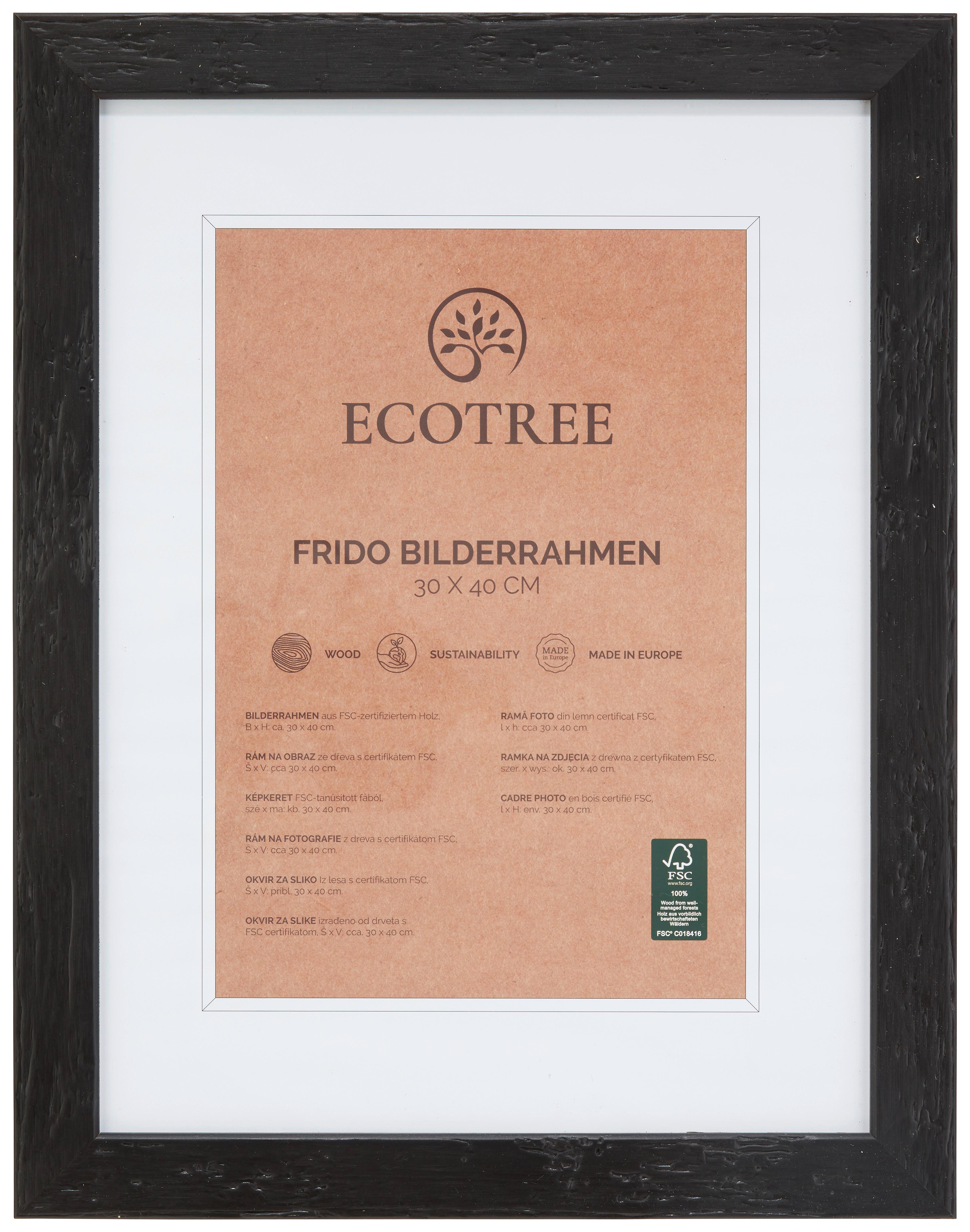 Rám na obrazy Frido, 30/40cm - černá, Romantický / Rustikální, dřevo (30/40cm) - ecoTree