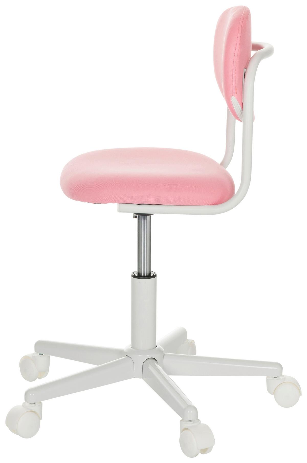 Jugenddrehstuhl Kiddy Base I - Pink/Weiß, Basics, Kunststoff/Textil (60/72-83/60cm) - MID.YOU
