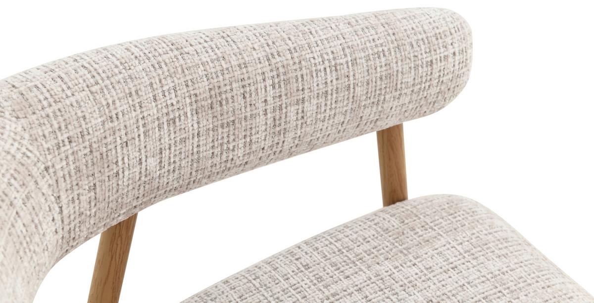Armlehnstuhl Flora Eichefarben/Beige B: 56 cm - Eichefarben/Beige, MODERN, Holz/Textil (56cm) - Livetastic