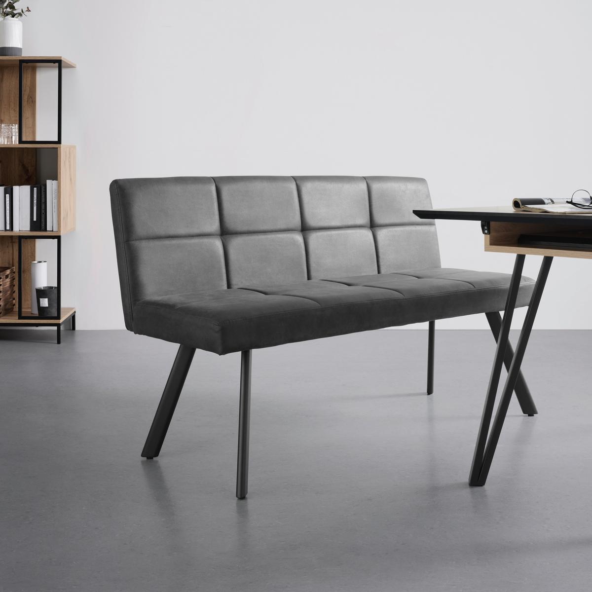 Lavica Cooper COOPER - čierna/sivá, Modern, kov/textil (140/85/60cm) - Mömax