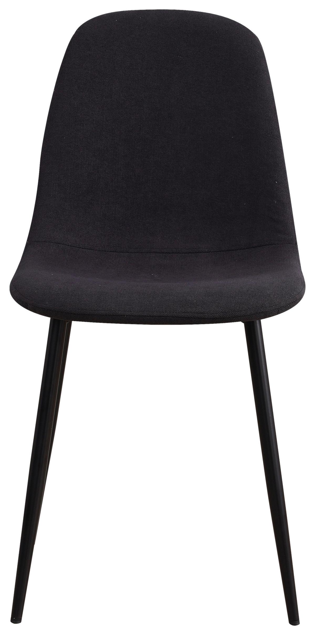 Stuhl Lola Schwarz Lola - Schwarz, Basics, Textil/Metall (43/85/54cm) - P & B