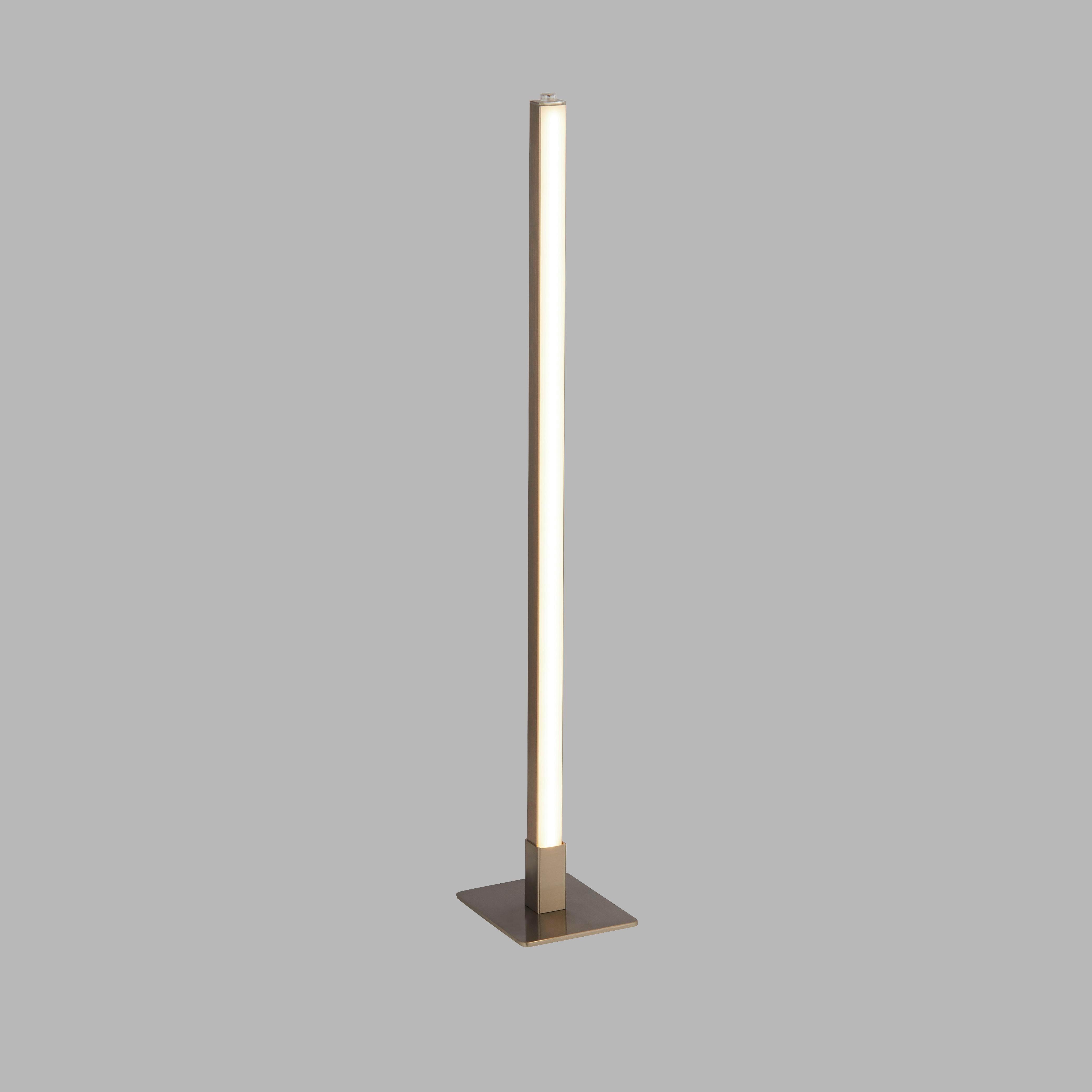 LED-Stehleuchte Eu96382-1ss - Silberfarben/Weiß, Design, Kunststoff/Metall (8/10/50cm)
