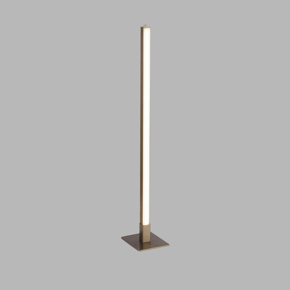 LED-Stehleuchte Eu96382-1ss - Silberfarben/Weiß, Design, Kunststoff/Metall (8/10/50cm)