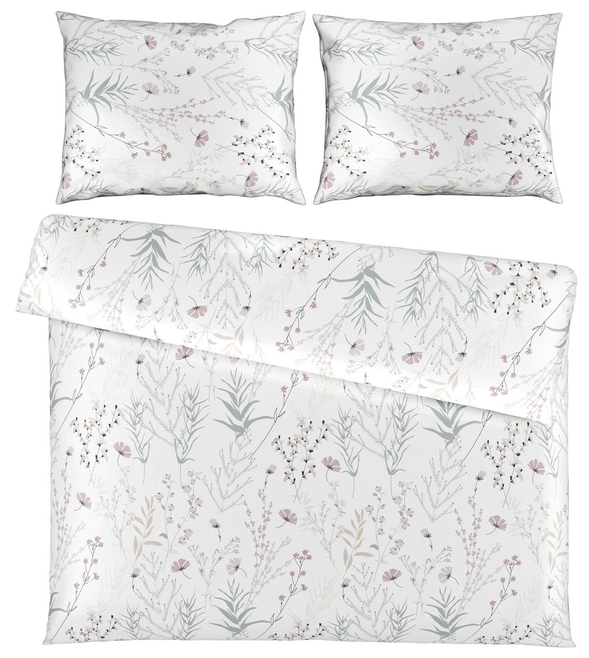 Posteľná bielizeň Lina XXL, 2x70/90 200/220cm - biela, Konventionell, textil (200/220cm) - Mömax