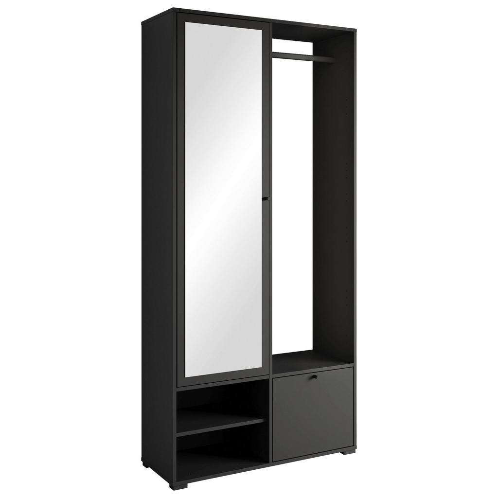 Garderobe Dino Schwarz matt B: 90 cm