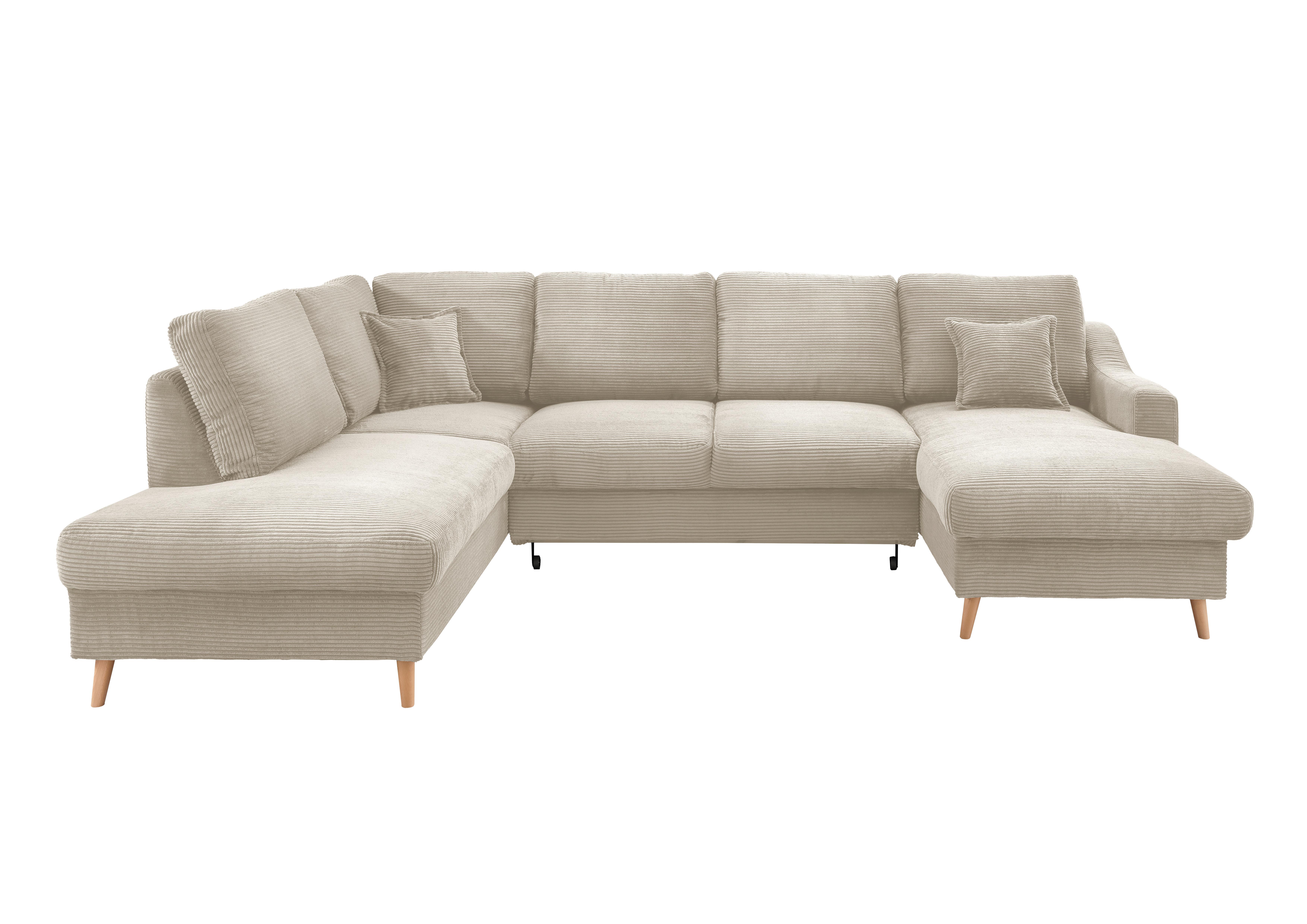 Wohnlandschaft Valentina - Beige/Naturfarben, KONVENTIONELL, Textil (200/301/150cm) - P & B