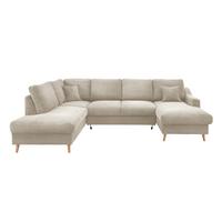 Wohnlandschaft Valentina - Beige/Naturfarben, KONVENTIONELL, Textil (200/301/150cm) - P & B