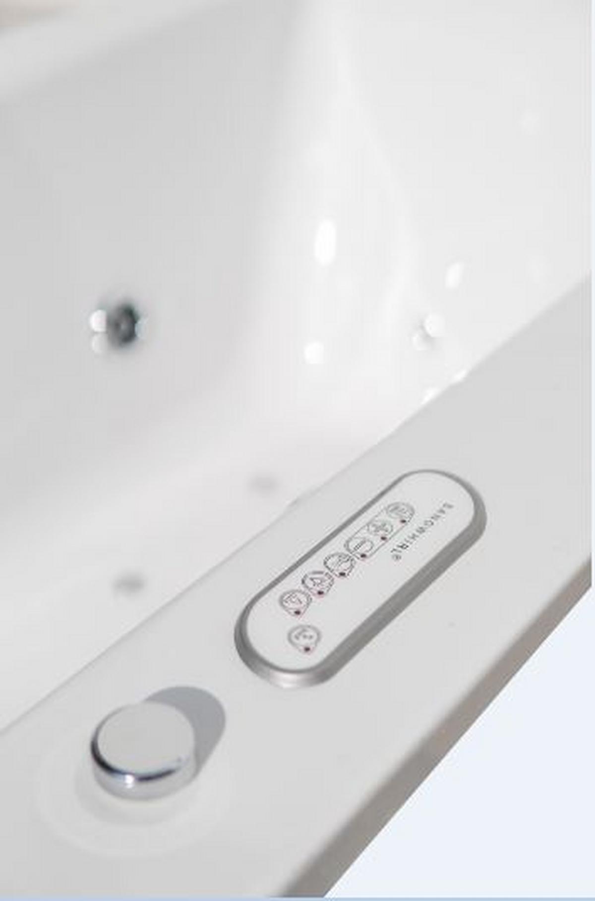 Whirlpool Badewanne Orient BxHxT 80x47x180 cm Mit 11 Düsen - Weiß, Basics (80/47/180cm)