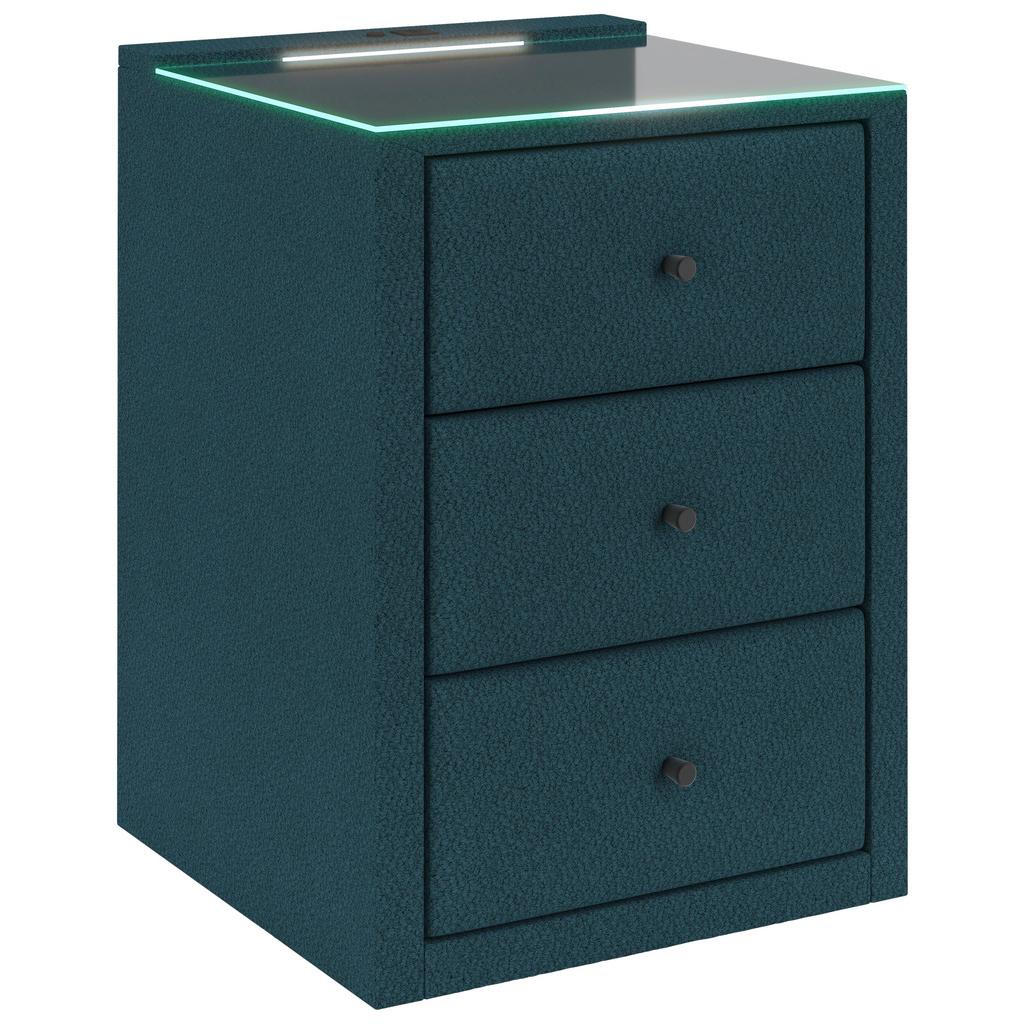 Nachtkästchen Carmen Türkis H: 68 Cm