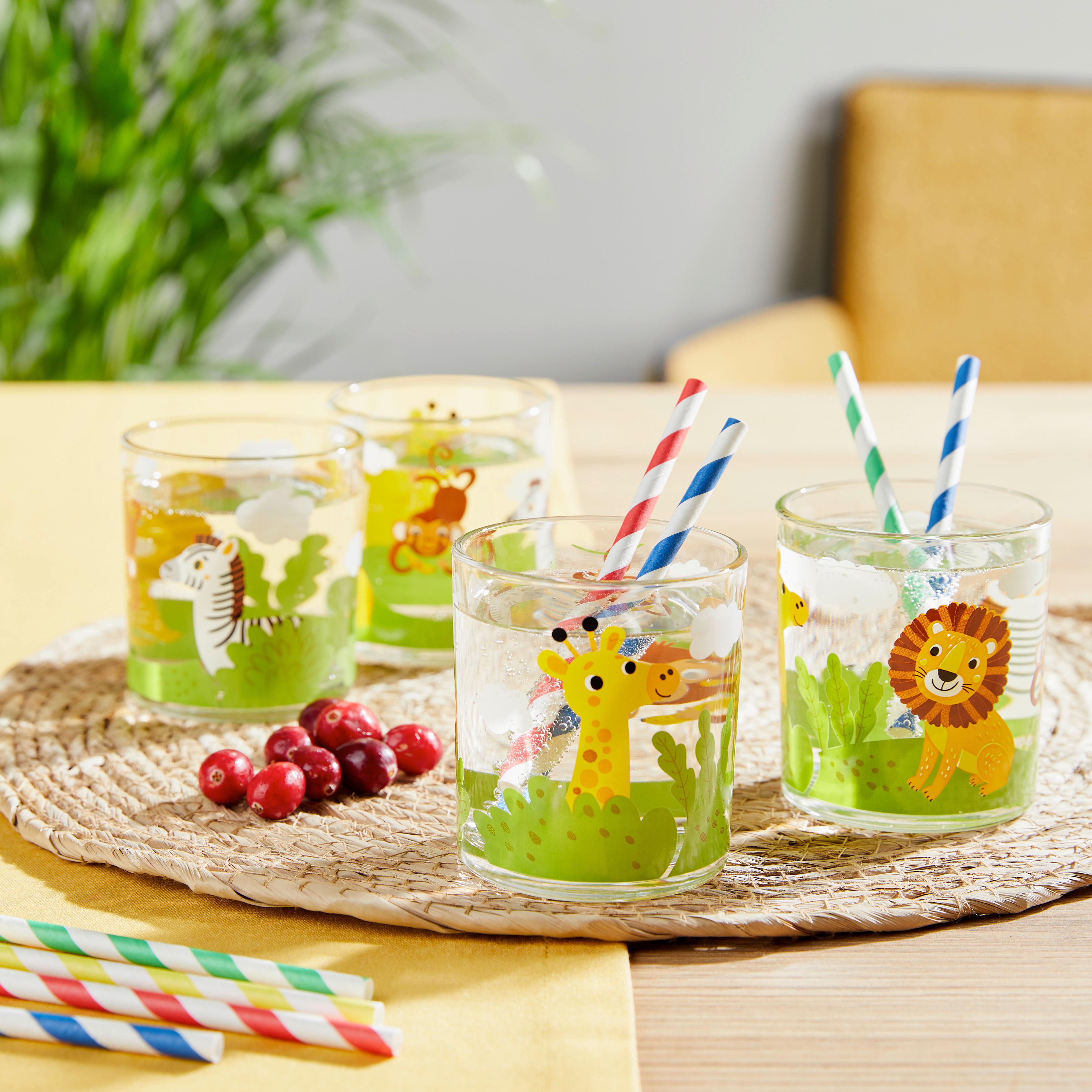 Trinkglas mit Tierdesign Nilsson ca. 250 ml - Klar/Multicolor, Design, Glas (250ml) - Luca Bessoni