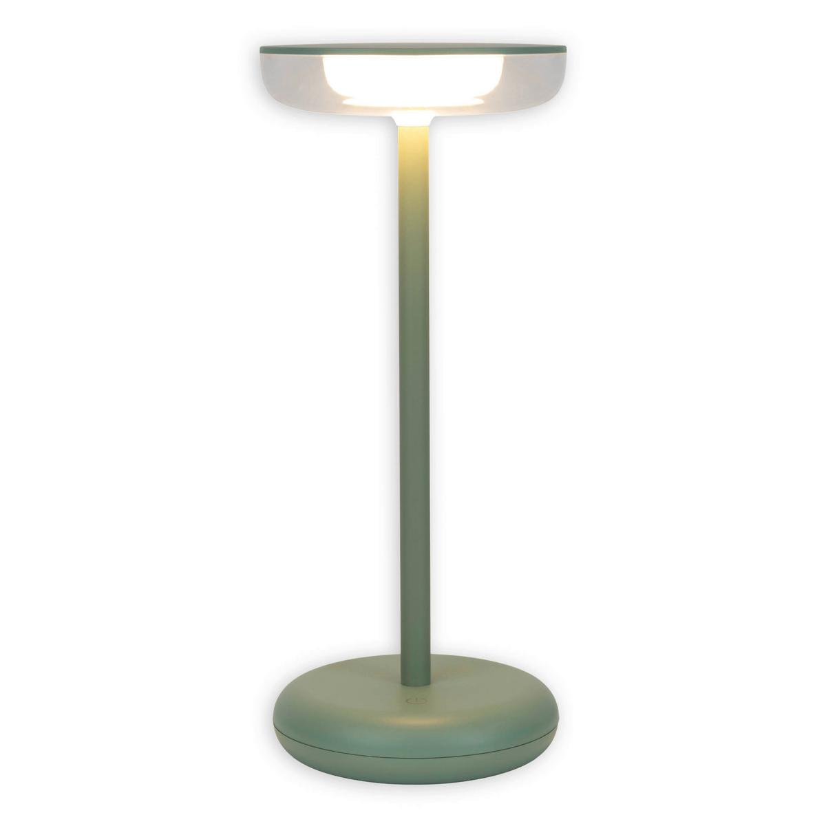 Akku-tischleuchte 3198749 - Salbeigrün, Design, Metall (10,5/11/26cm) - Näve
