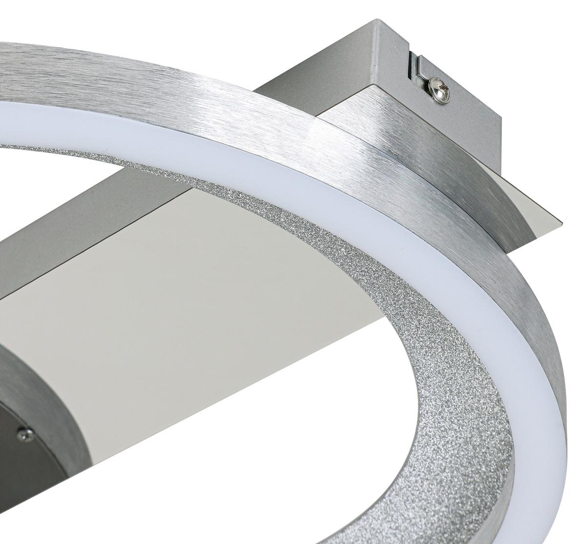 LED-DECKENLEUCHTE CALOGERO - Chromfarben/Silberfarben, Basics, Kunststoff/Metall (46/30,4/8cm) - Luca Bessoni