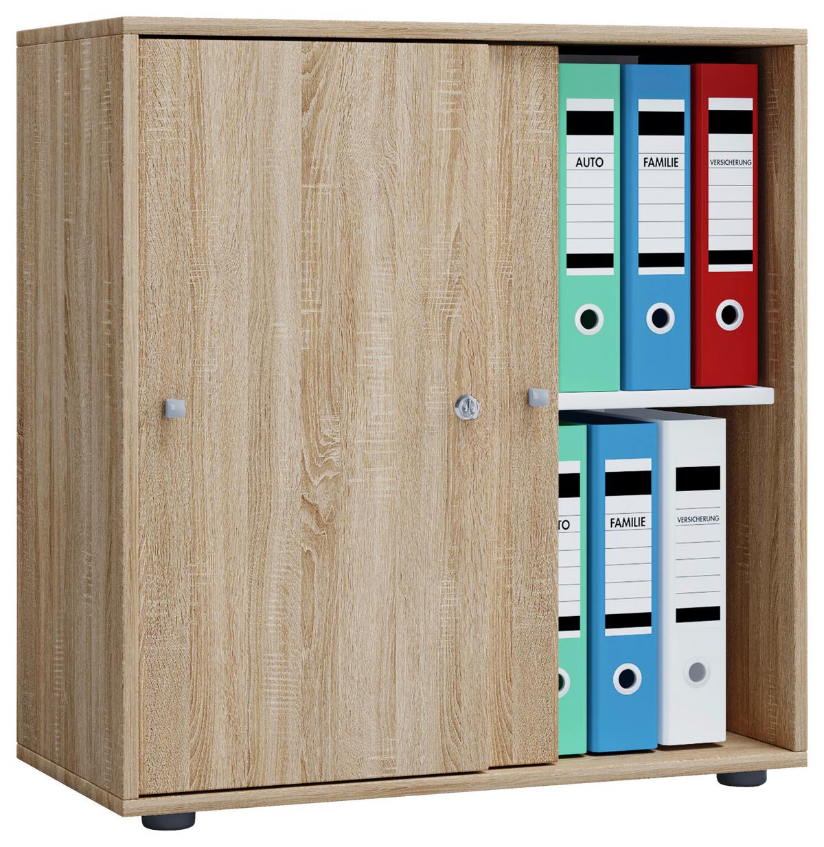 Aktenschrank Lona L Eiche Dekor B 70 Cm - Sonoma Eiche, Basics, Holzwerkstoff (70/74/37cm) - MID.YOU