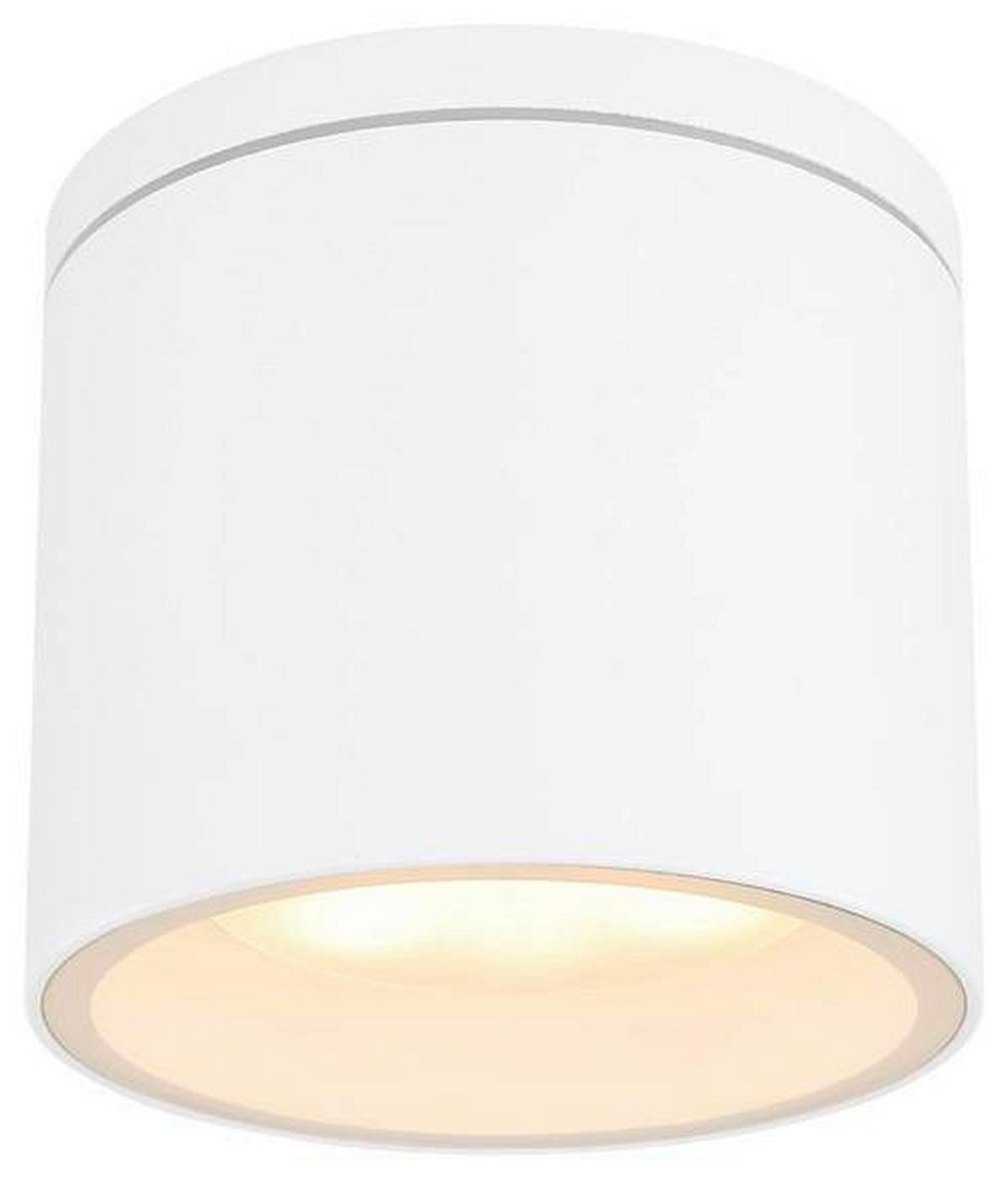 Led Außenleuchte Alcala 11 Watt Aluminium, Deckenmontage - Klar/Weiß, Basics, Glas/Metall (10,8/9,6cm) - Globo