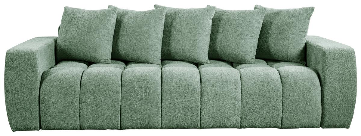 Schlafsofa Cloud Mint B: 250 Cm - Schwarz/Mintgrün, Basics, Textil (250/86/140cm) - Livetastic