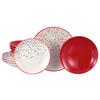 Tafelservice Joy Rot-bunt Creme, Rot 12-Tlg - Rot/Creme, Basics, Keramik - Creatable