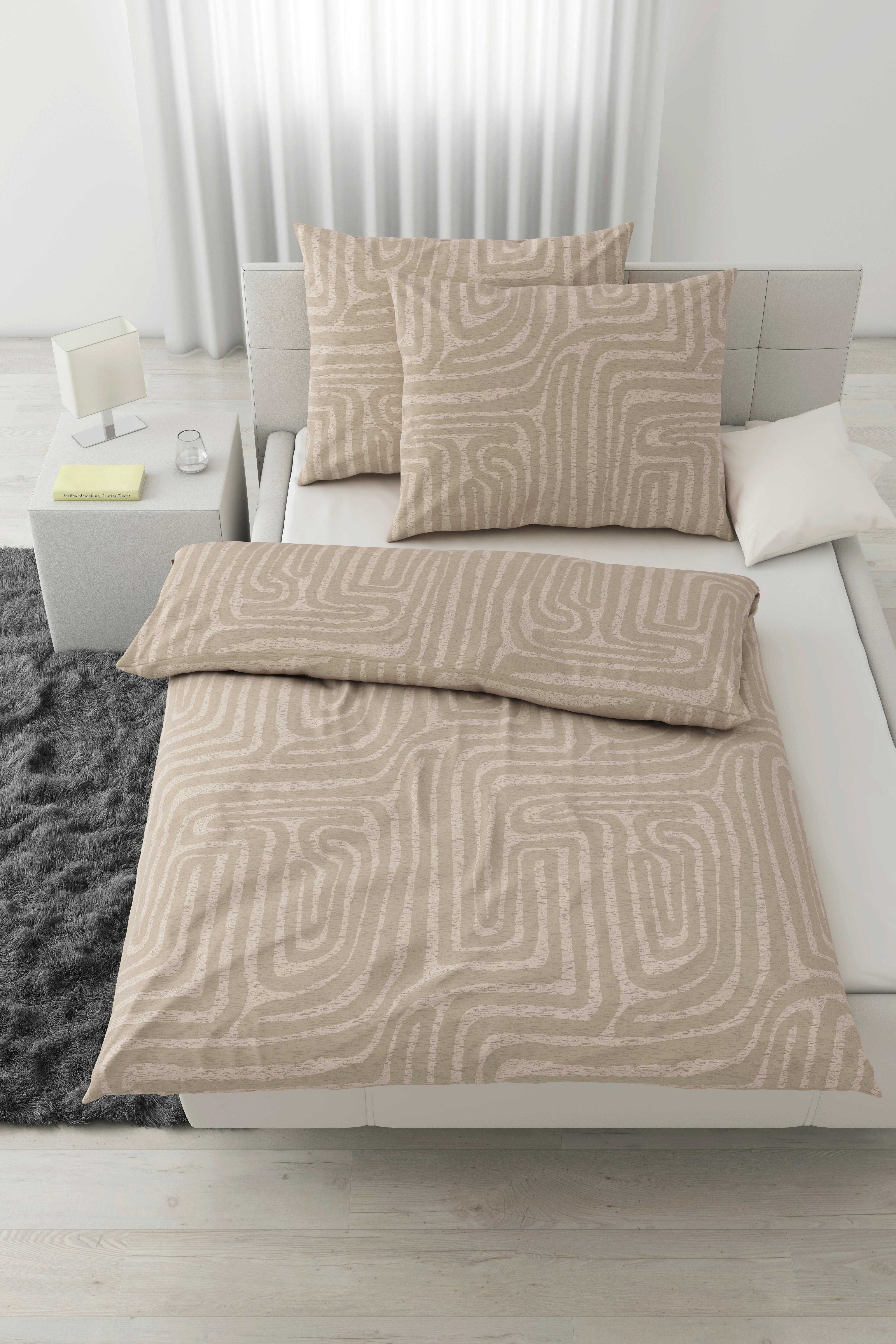 Povlečení Liam Xxl, 2x70/90 200/220cm - béžová, Moderní, textil (200/220cm) - Modern Living