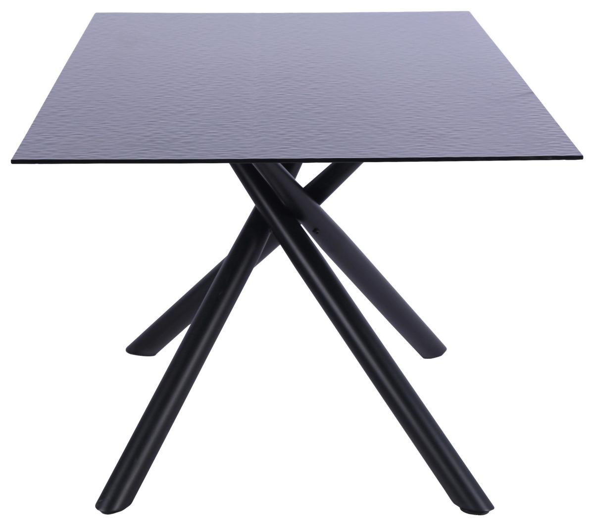 Jedálenský stôl čierne BUBBLE sklo 150 - čierna, Lifestyle, kov/sklo (150/76/90cm) - Mömax