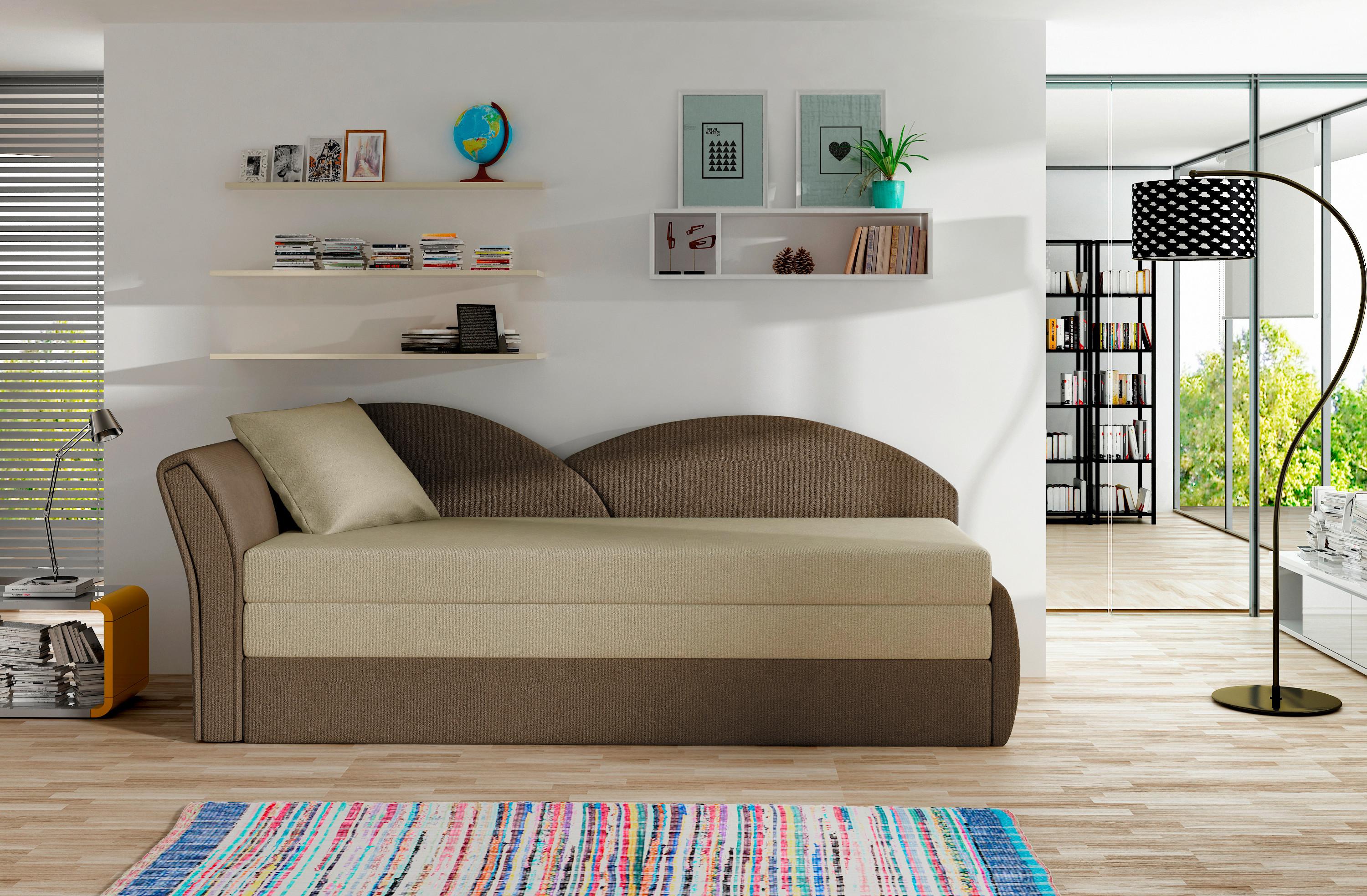 Récamiere Braun, Beige, S: 80x218 cm - Beige/Erlefarben, Design, Textil (80/218cm) - MID.YOU