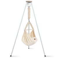 Federwiege Sw-Set-Ft-M-001 - Beige/Weiß, Basics, Kunststoff/Textil (135/194/135cm) - SCHMUSEWOLKE