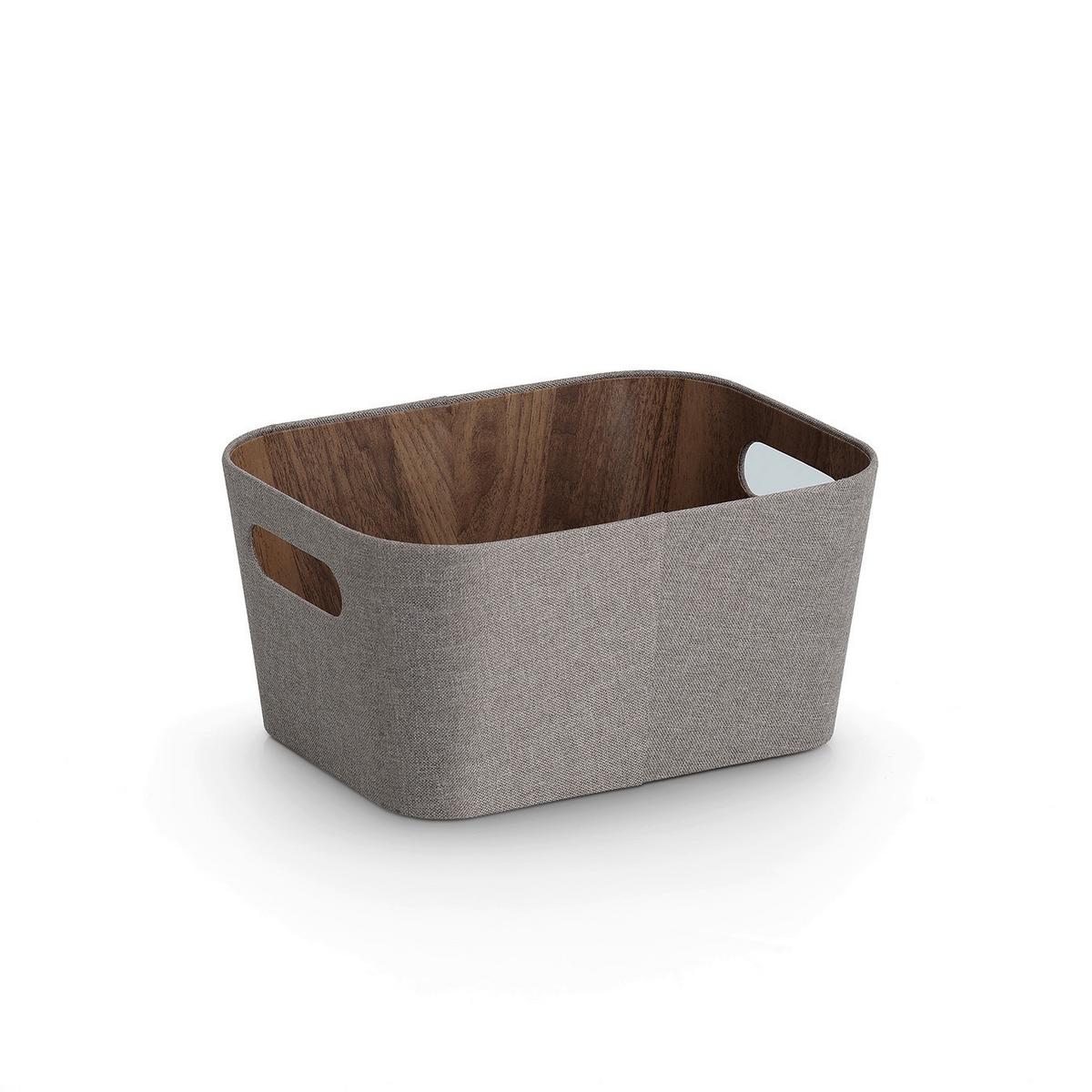 AUFBEWAHRUNGSBOXEN-SET Polyester/Pappe, Braun/Beige - Beige/Braun, Basics, Naturmaterialien/Textil - Zeller Present