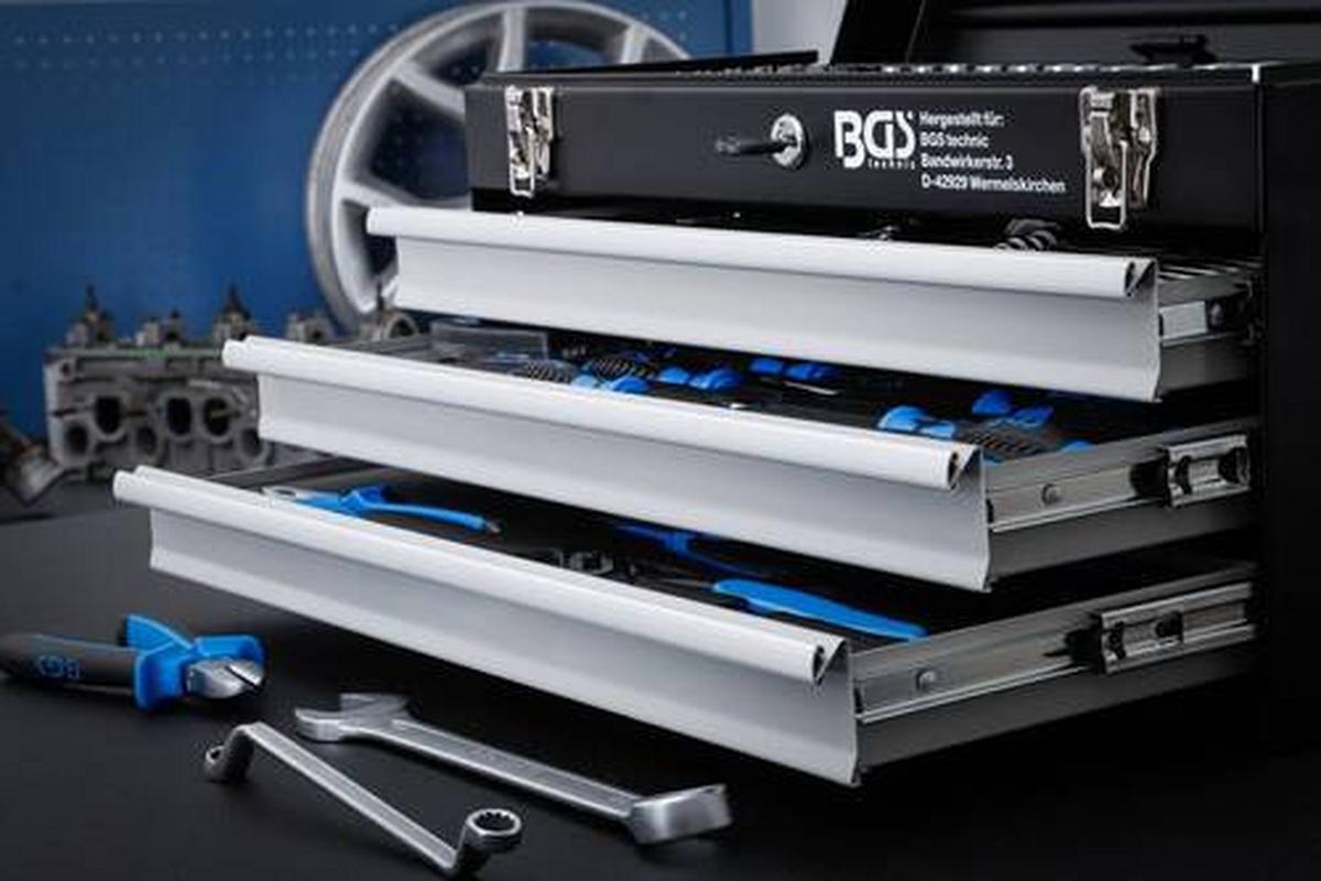 Werkzeugkoffer Metall - Schwarz/Grau, Basics (53,5/29/24cm)