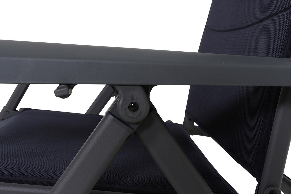 Sonnenliege Premium Aluminium, verstellbar - Anthrazit, KONVENTIONELL, Textil/Metall (75/123/91cm) - Siena Garden