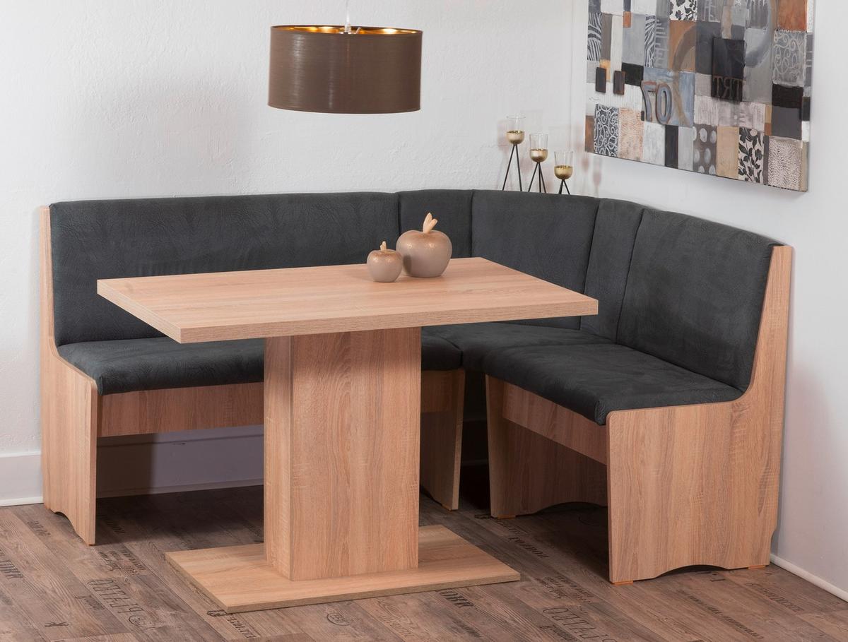 Eckbankgruppe Duisburg Olduso Titanic Grau/eiche D. 165 Cm - Grau/Sonoma Eiche, KONVENTIONELL, Holz/Holzwerkstoff (165/89/125cm) - MID.YOU