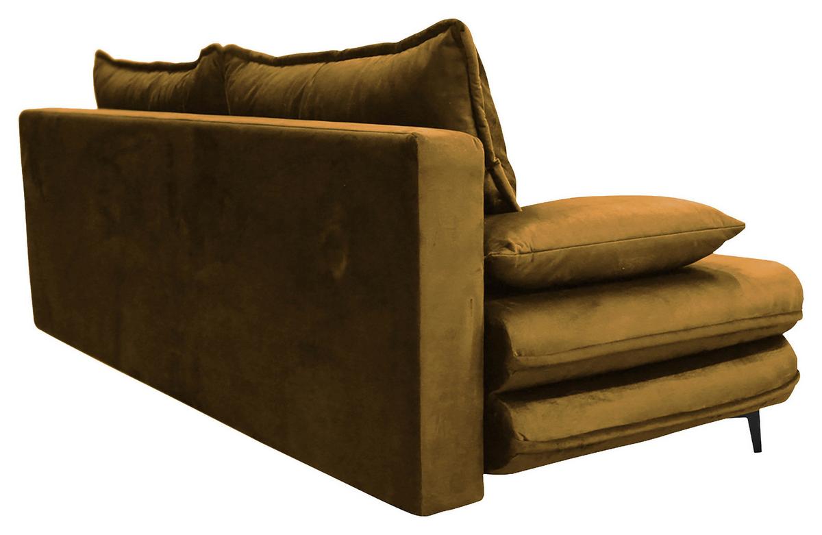 2-sitzer-sofa Mit Schlaffunktion Look B: 217 Cm - Goldfarben/Schwarz, Design, Textil (217/73/86/106cm) - MID.YOU