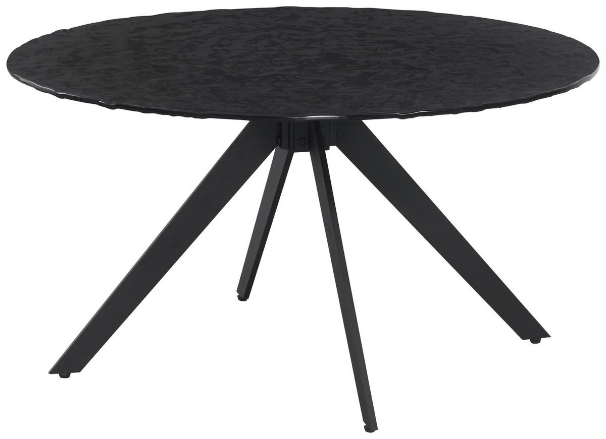 Sada stolíkov CONTI sklo bubble 70x38cm, 55x48cm - čierna, Modern, kov/sklo (70/55/38/48cm) - Mömax