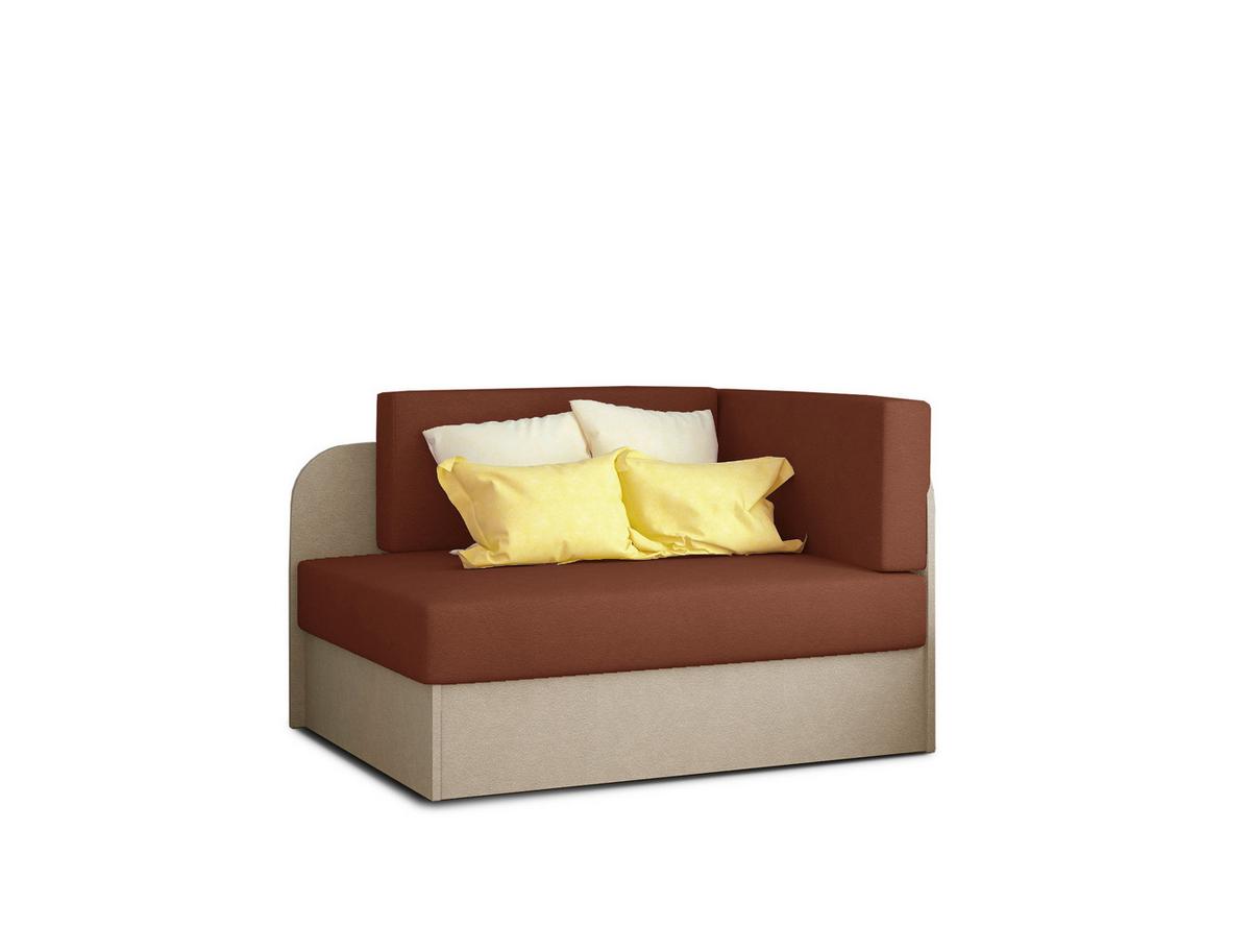 Récamiere Rosa Braun, Beige, B: 104 cm - Beige/Schwarz, Design, Textil (104/60/75cm) - MID.YOU