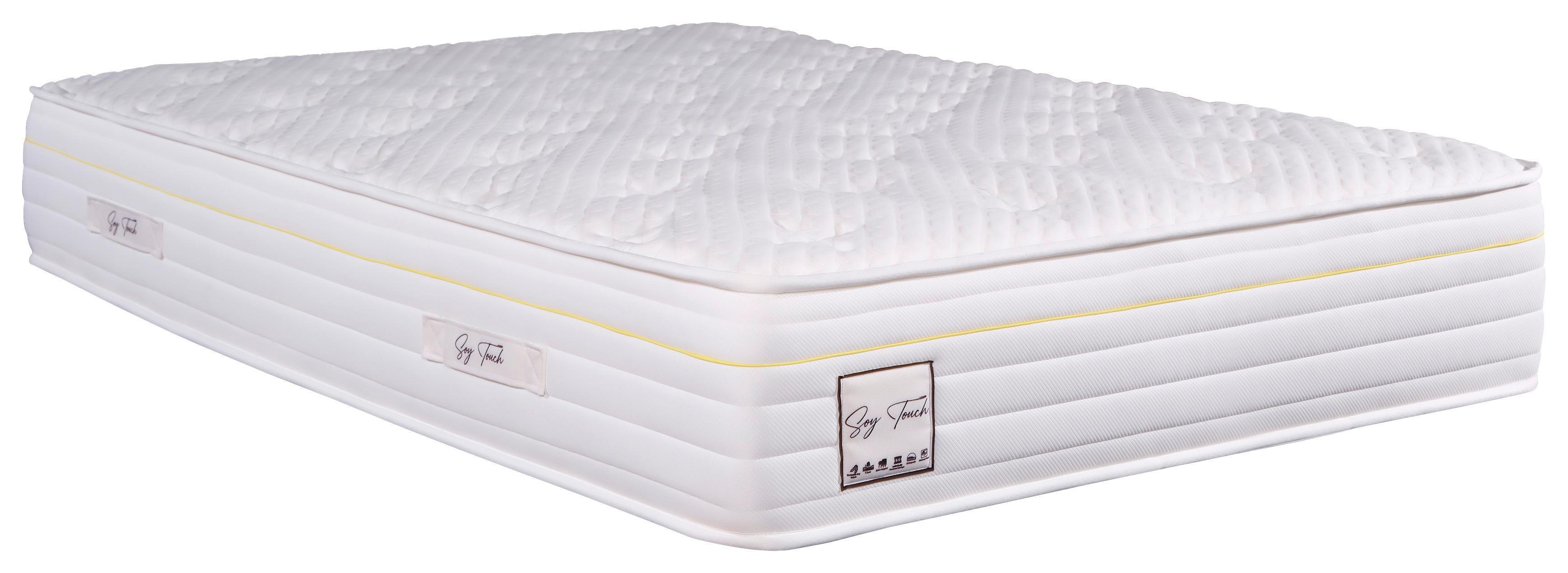 TASCHENFEDERKERNMATRATZE Soy Touch 180x200cm fest - Weiß, Basics, Textil (180/200cm) - Livetastic