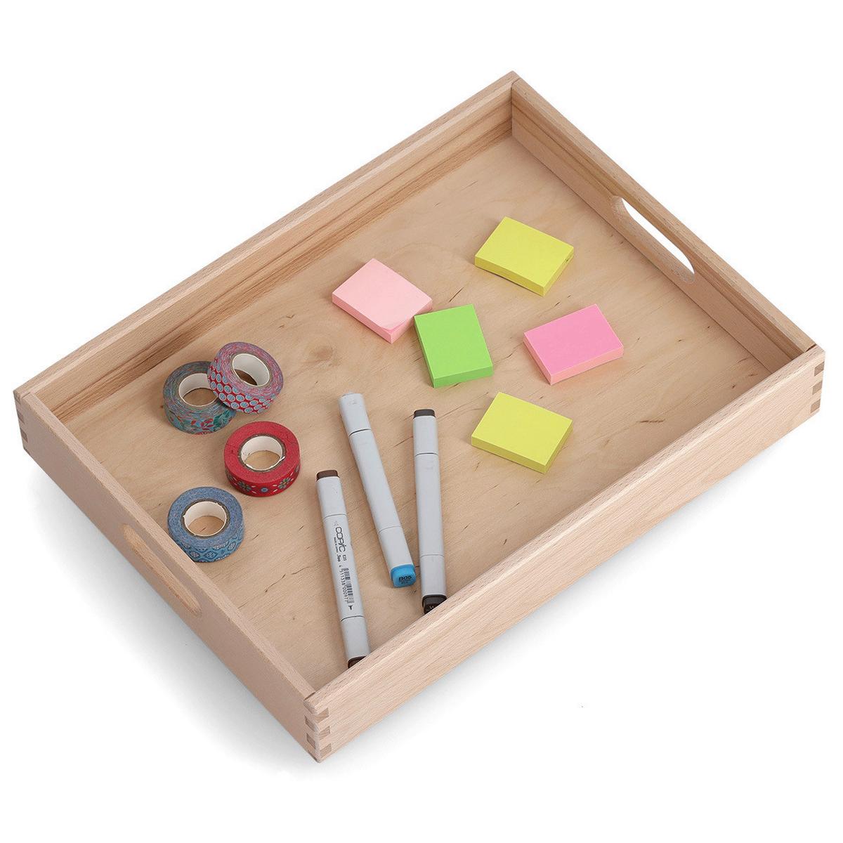 AUFBEWAHRUNGSBOXEN-SET Holz, LxBxH: ca. 40x27x32 cm - Naturfarben, Basics, Holz (40/26,5/32cm) - Zeller Present