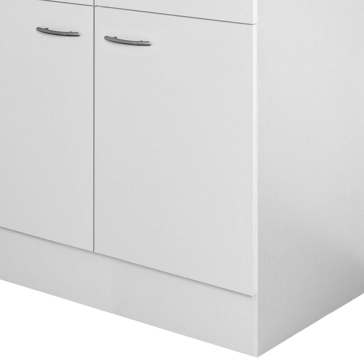Kuchyňská spodní skříňka Wito Us80 bílá - bílá/světle šedá, kompozitní dřevo/plast (80/85/60cm) - MID.YOU