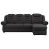 Ecksofa Boston Schwarz Lederlook - Schwarz, KONVENTIONELL, Textil (262/165cm) - Livetastic