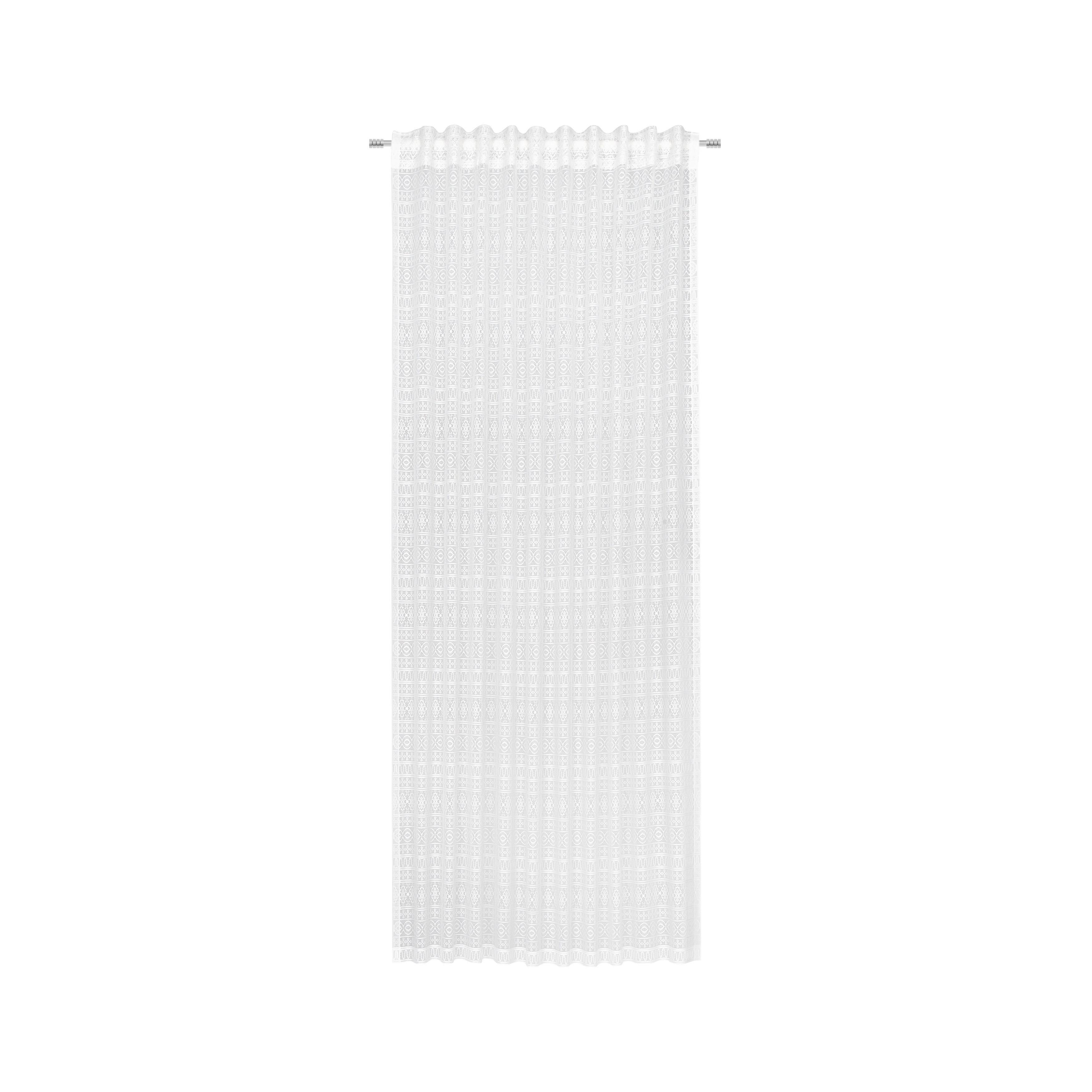 HOTOVÝ ZÁVĚS THERESA - bílá, Romantický / Rustikální, textil (140/245cm) - Zandiara