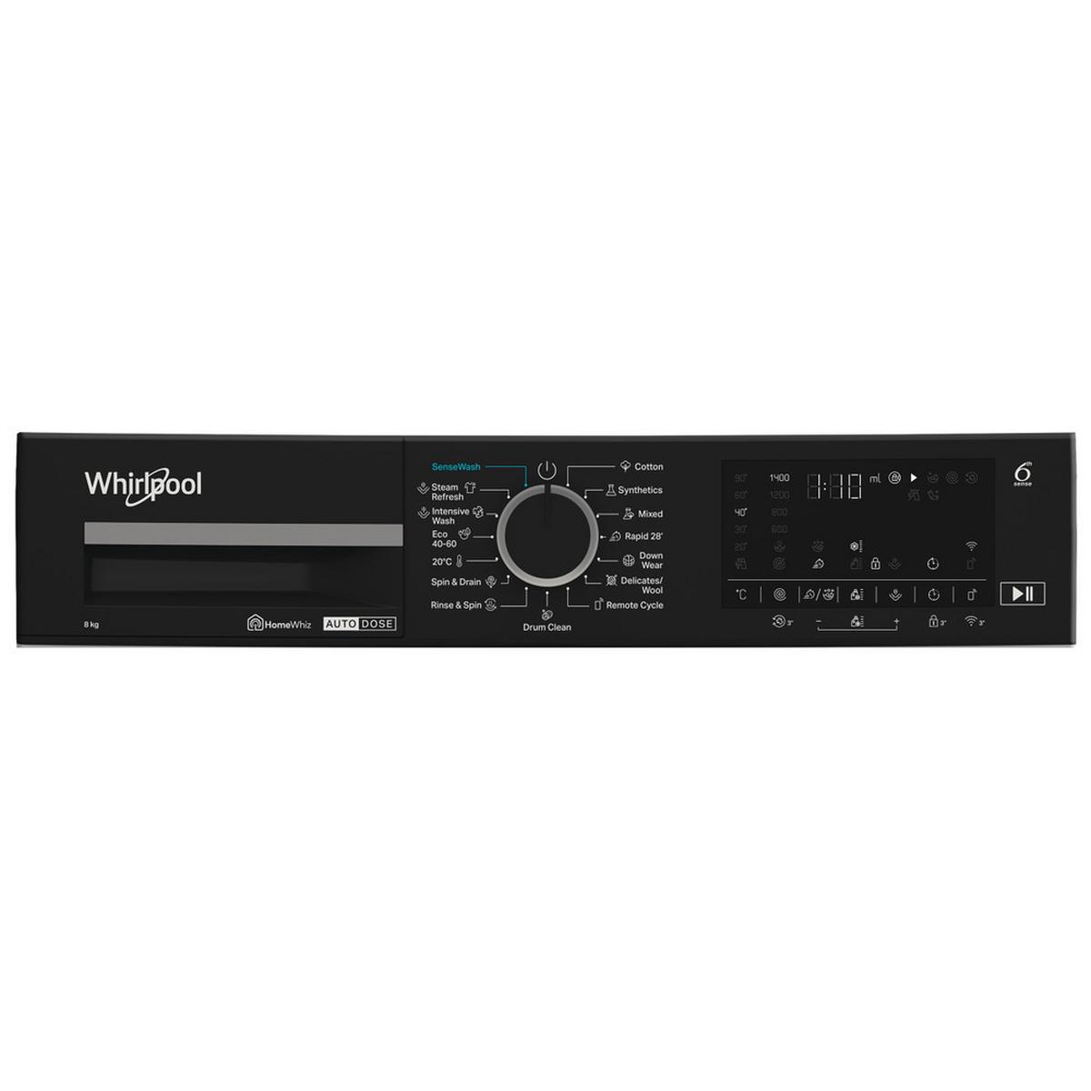 Szabadonálló Mosógép Whirlpool Wpm 87w Ads Ee - fekete/fehér, Basics, műanyag/fém (85/60/55cm)
