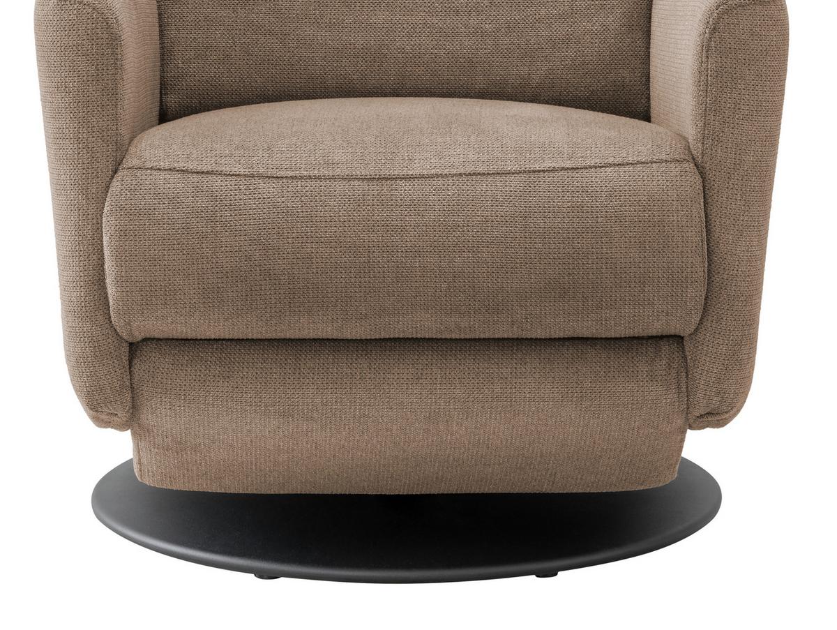 Relaxsessel Centrale T: 87-154 Cm, Hellbraun - Hellbraun/Schwarz, MODERN, Textil (77/105/87-154cm) - Livetastic