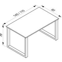 Schreibtisch B 50 Cm H 76 Cm Lona Weiß/eiche - Weiß/Sonoma Eiche, MODERN, Holzwerkstoff (110/80/76cm) - MID.YOU