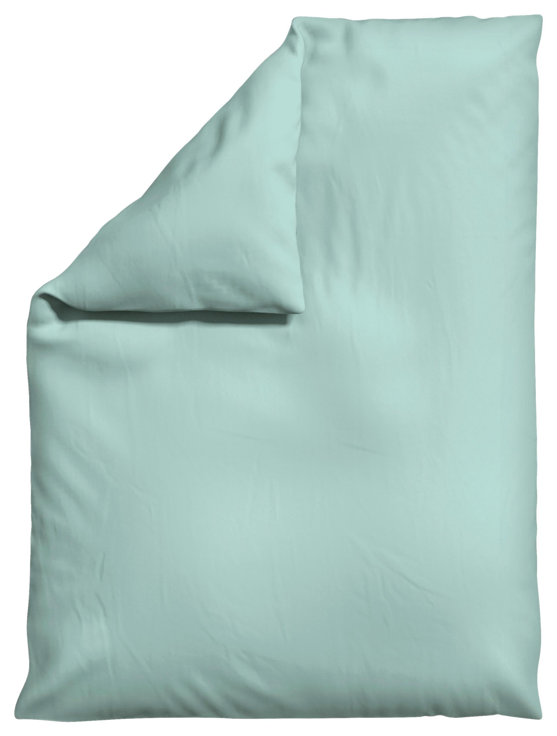 BETTDECKENBEZUG WOVEN SATIN - Türkis, Basics, Textil (155/220cm) - Schlafgut